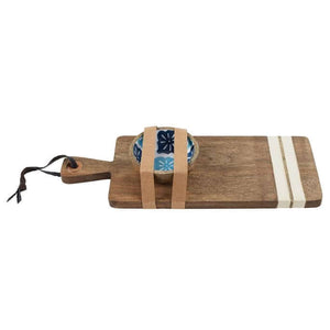 Mango Wood Paddle Board & Bowl Set