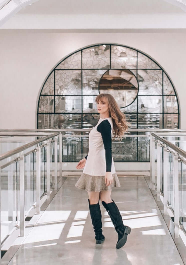 cream suede dress Phoenix Suede Tee Dress in Cream