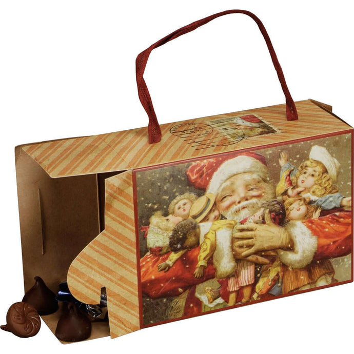 Vintage Santa Christmas Gift Box