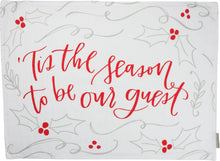 Christmas-pillowcase-with-Tis-The-Season-red-graphic-lettering-on-front.