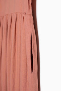 Dust pink dress with pockets