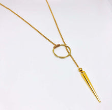 Recycled Guitar String Lariat Dagger Necklace