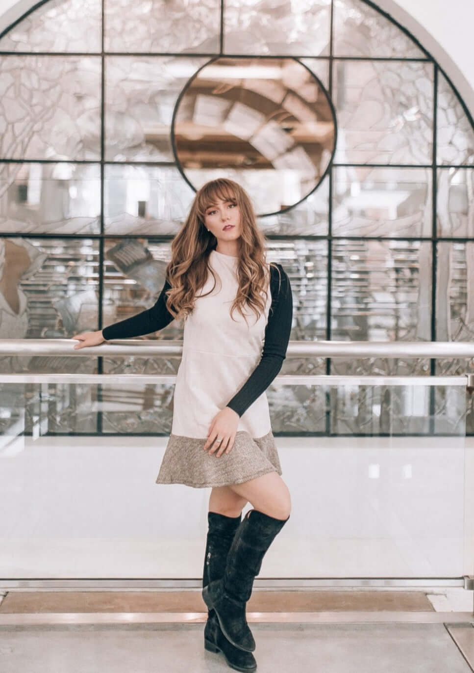 cream suede dress Conner Faux Suede Dress Large